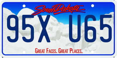 SD license plate 95XU65