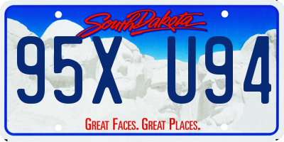 SD license plate 95XU94