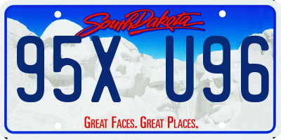 SD license plate 95XU96