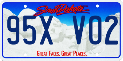 SD license plate 95XV02