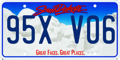 SD license plate 95XV06