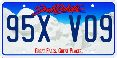 SD license plate 95XV09