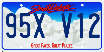 SD license plate 95XV12