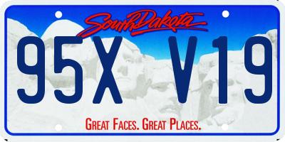 SD license plate 95XV19