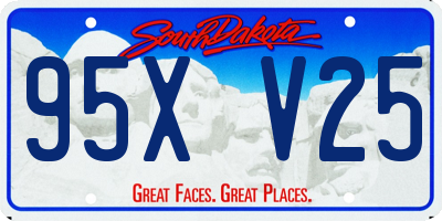 SD license plate 95XV25