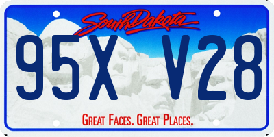 SD license plate 95XV28