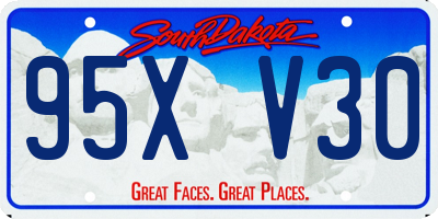 SD license plate 95XV30