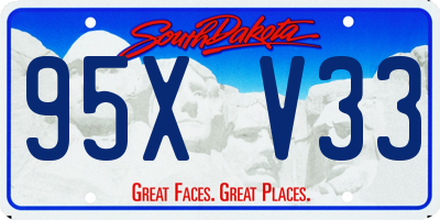 SD license plate 95XV33