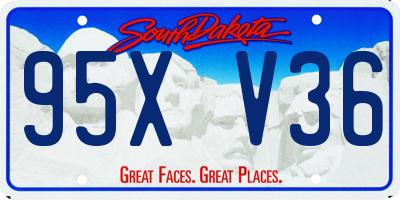 SD license plate 95XV36