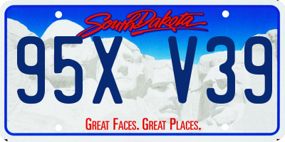 SD license plate 95XV39
