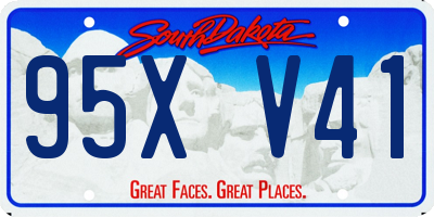 SD license plate 95XV41