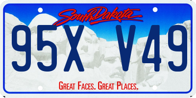 SD license plate 95XV49