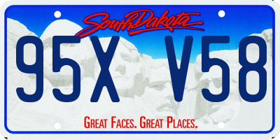 SD license plate 95XV58