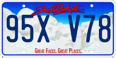 SD license plate 95XV78