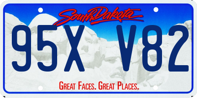 SD license plate 95XV82