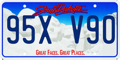 SD license plate 95XV90
