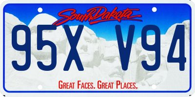 SD license plate 95XV94
