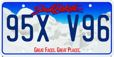 SD license plate 95XV96