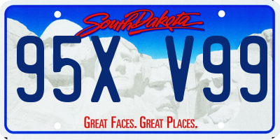 SD license plate 95XV99