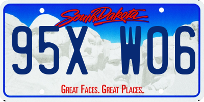 SD license plate 95XW06