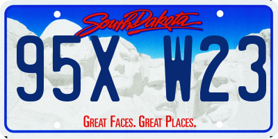 SD license plate 95XW23