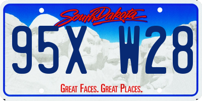 SD license plate 95XW28