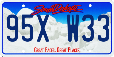 SD license plate 95XW33