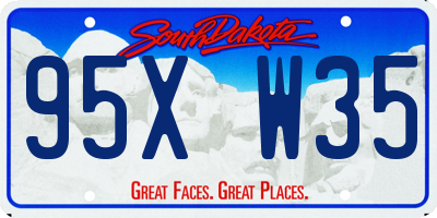 SD license plate 95XW35