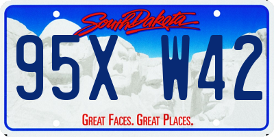 SD license plate 95XW42
