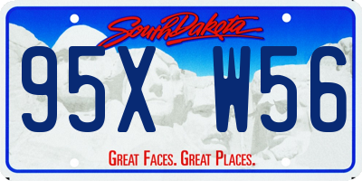 SD license plate 95XW56