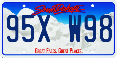 SD license plate 95XW98