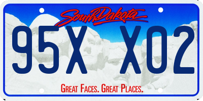 SD license plate 95XX02