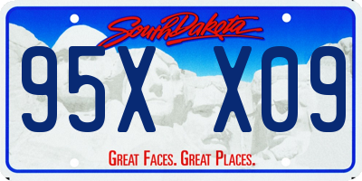 SD license plate 95XX09