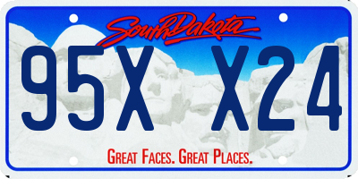 SD license plate 95XX24