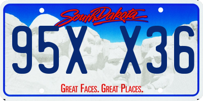 SD license plate 95XX36