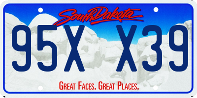 SD license plate 95XX39