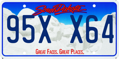 SD license plate 95XX64