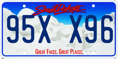 SD license plate 95XX96