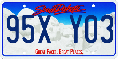 SD license plate 95XY03