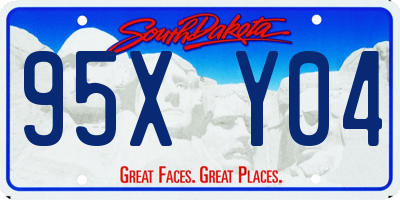 SD license plate 95XY04