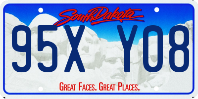 SD license plate 95XY08