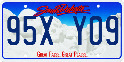 SD license plate 95XY09