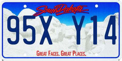 SD license plate 95XY14