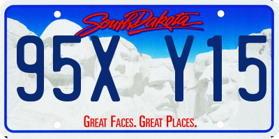 SD license plate 95XY15