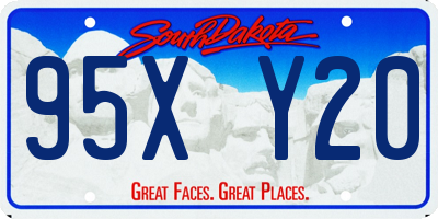 SD license plate 95XY20