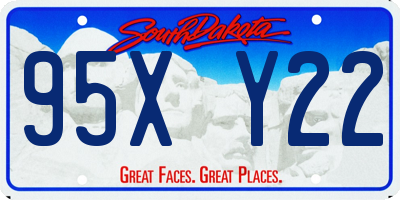 SD license plate 95XY22