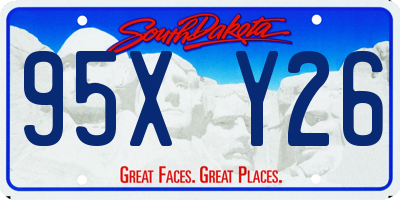 SD license plate 95XY26