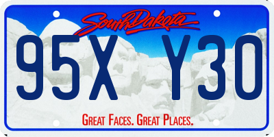 SD license plate 95XY30