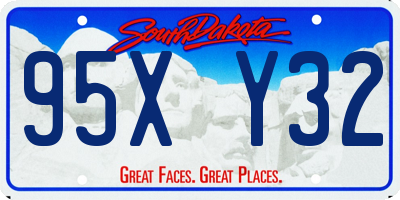 SD license plate 95XY32