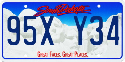 SD license plate 95XY34